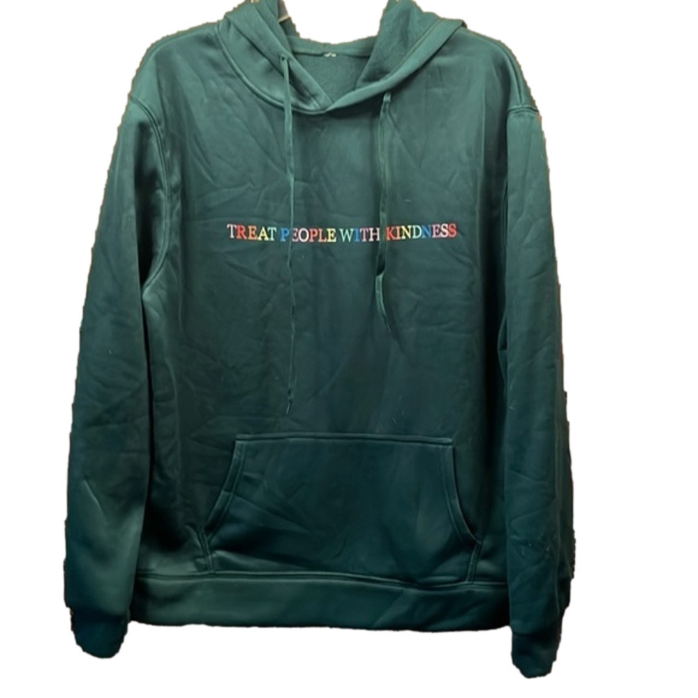 Hunter Green Hoodie Sweatshirt, Size L, PTP 23”, Length 28”, Kindness